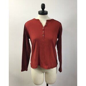 Woman’s Chaps Red Plaid Large Shirt